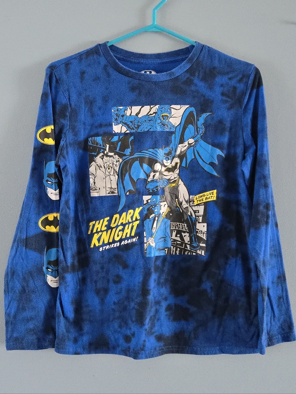 *Back To School* Boys Batman Blue Long Sleeve Shirt (14-16)